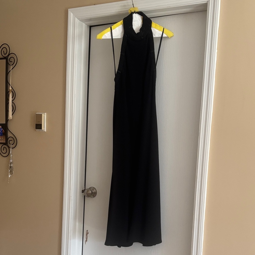 Ralph Lauren Black Halter Midi Dress